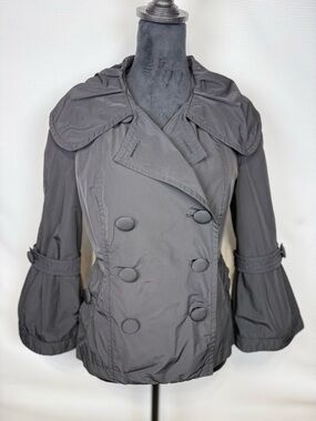 22 Boutique Y2K Black Cropped Trench Jacket Small